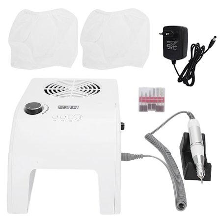 858-8c 40W 3-i-1 Neglehærdende Lys Trinløs Justering Negleboremaskine Neglestøvsuger EU-stik 110~240V