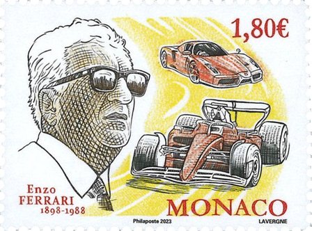 Monaco - Enzo Ferrari 125 år - Postfrisk frimærke
