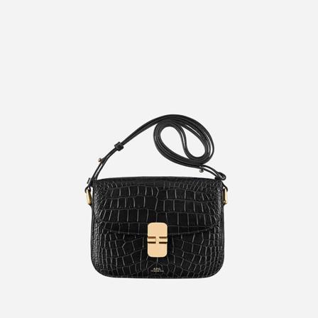 A.p.c., Torebka A.p.c. Sac Grace Small Pxblj-F61413 Czarny Czarny, Kobieta, Rozmiar: ONE Size