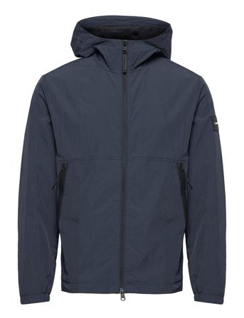 Crinkle Nylon Blouson W. Hood Blue Calvin Klein