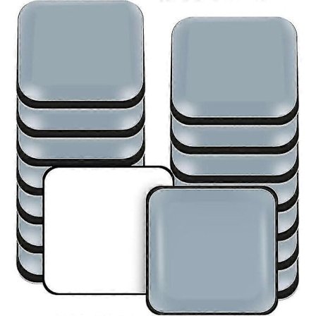 Møbelglidere, 16-pakning PTFE Teflon Firkantede Selvklebende Møbelglidere Egnet for Glatte Gulv og Tepper (Firkantede, 30X30mm)