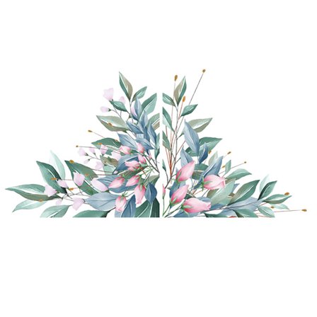 Et sæt kreative smukke blomsterplanter vægklistermærke, vægklistermærke