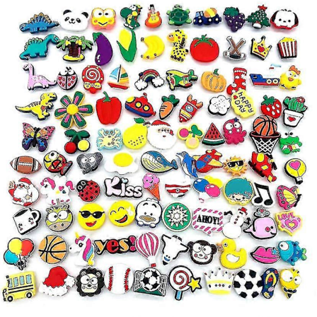 100 stk Ulike Sko-Smykker Kompatibel for Sko & Armbånd Dekorasjon