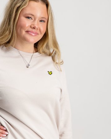 Lyle & Scott Crew Neck Sweatshirt Beige Pulls Fille - Kids Brand Store