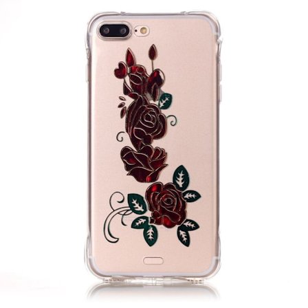 TPU Mobilskal till iPhone 7 Plus - Röda Rosor