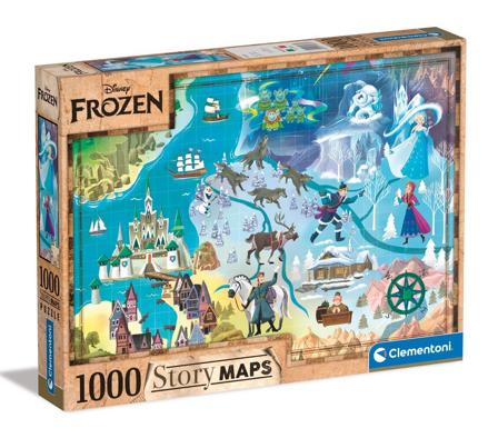 Disney Story Maps Frozen Pussel 1000-bitar - Partyninja.se