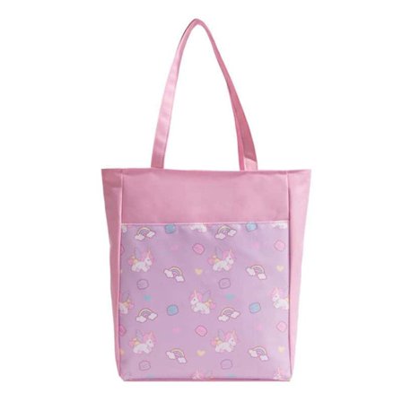 Student skolväska ny barnväska pojkar och flickor casual axelväska student handledar väska söt och fräsch barnväska-rosa