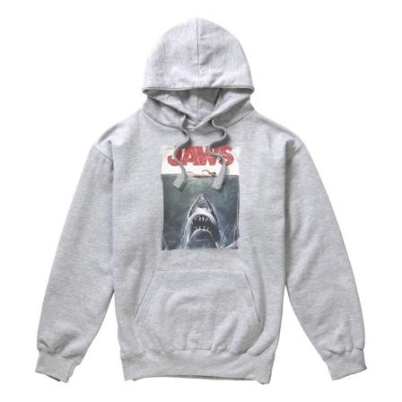 Jaws Herr Affisch Hoodie M Sports Grey