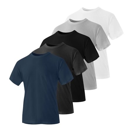 Iron Mountain Herr Crew Neck Avslappnad Passform T-shirt (5-pack) XL