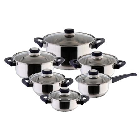 Rustfrit stål grydesæt - 6 stk Silver