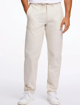 Lindbergh Linen Pants - Beige - L