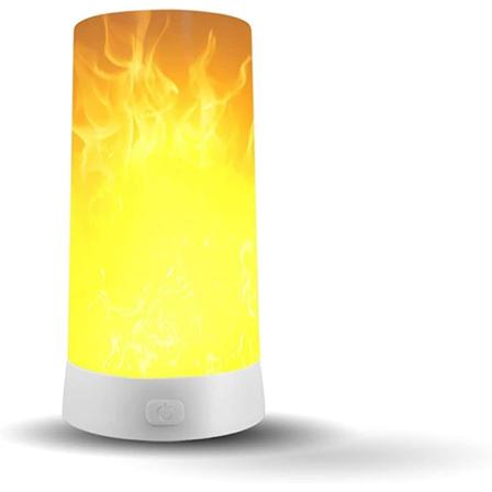 Drømmeklokke Flammeeffekt Lampe, 2 LED Flammeeffekt Lys Med Fjernbetjening, USB Opladning