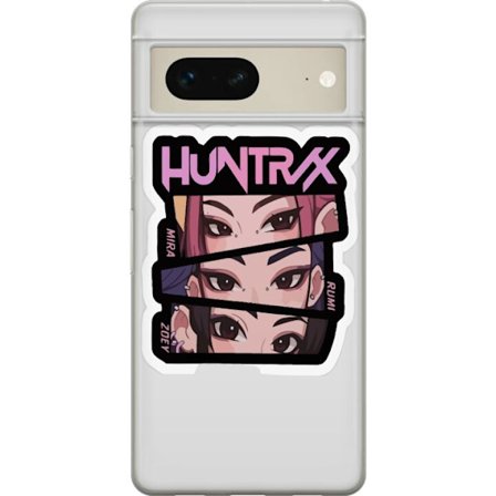 Yhteensopiva Puhelinkuori Google Pixel 7 K-pop-inspiroitunut futuristinen tyttöryhmä neonvaloissa ja kosminen sci-fi-kohtaus