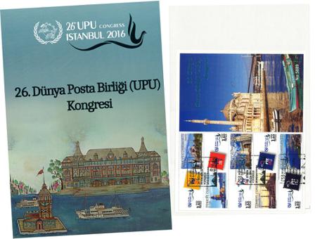 Tyrkiet - UPU congress, 26th ann. / MS - Stemplet miniark