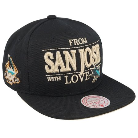 Mitchell & Ness - NHL Svart snapback Caps - San Jose Sharks With Love Black Snapback @ Hatstore