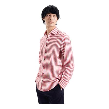 Seidensticker Linen shirt Slim , Rood , Heren , Maat: 3XL