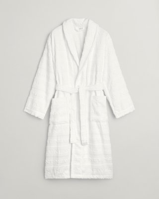 GANT - Jacquard new haven morgenkåpe white