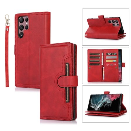 Lompakkokotelo Multi-Slot Samsung Galaxy S24 Ultra Punainen