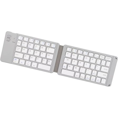 Vikbart tangentbord, bärbart tangentbord uppladdningsbart (vitt)