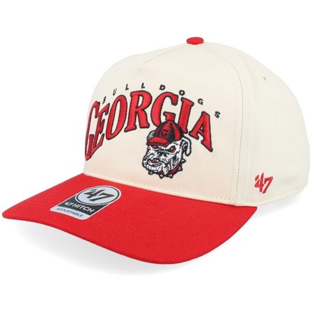 47 Brand - College Beige adjustable Casquette - Georgia Bulldogs Ncaa-wave 47 Hitch Cap Natural/Red A-Frame Adjustable @ Hatstore