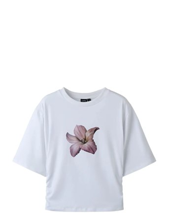 LMTD | Nlfrebecflo Ss Rouched Short Top | 170-176