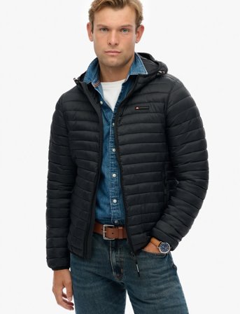 Superdry Sport Hooded Fuji Lite Jacket - Navy - M
