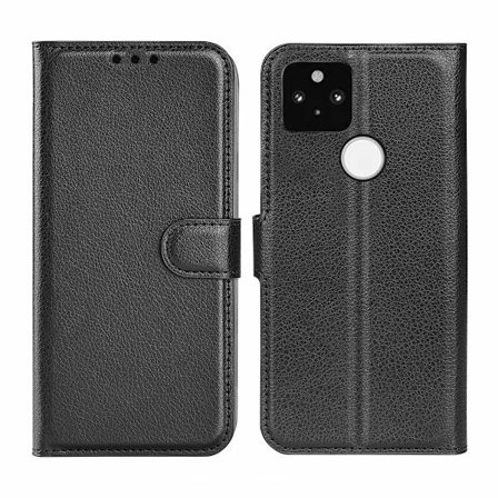 Google Pixel 5A Plånboksfodral med Stativ - Svart