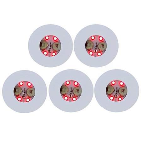 5 STK Flaske Stickers Lys Glød LED Glas Sticker RØD