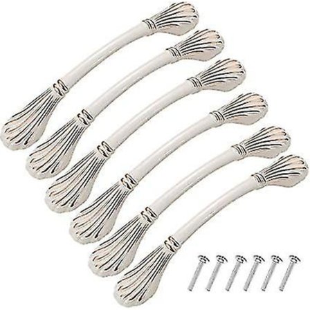 6 stk. Vintage Skabgreb Skuffe Møbel Dørgreb