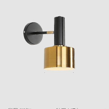 Wrought Iron Bedroom Bedside Lamp Living Room Wall Lamp Attic Wall Lamp Creative Mirror (A Gold)