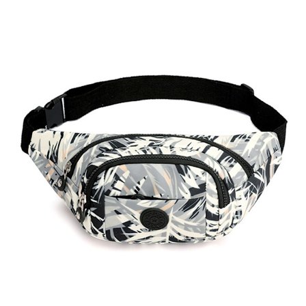 Naisten vyölaukku, vedenpitävä vyölaukku, säädettävillä olkahihnoilla, matkustamiseen, urheiluun, juoksuun, trooppisiin kasveihin