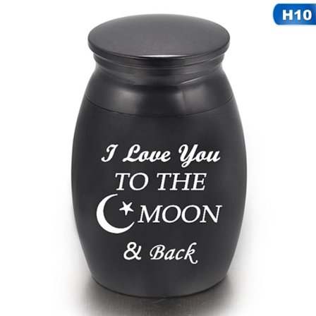 Sorte legerings kæledyrsurner Kæledyr Hund Kat Fugle Mus Kremering Aske Urne Mindehøj Columbarium Kæledyr Mindesmærker Mini størrelse H10