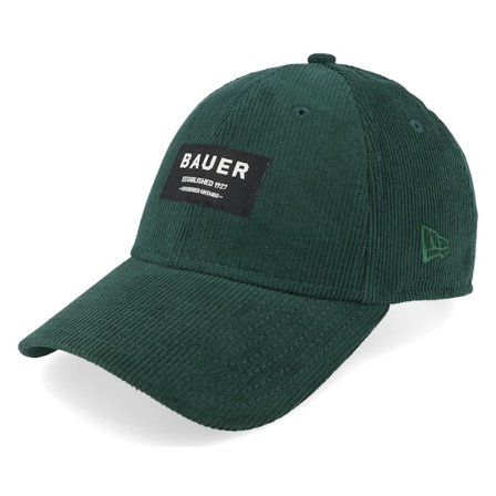 Bauer - Corduroy 9FORTY Dark Green Adjustable Unconstructed Green Cap - @ Hatstore