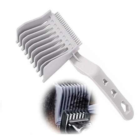 Häivytyskampa-Parturileikkauskampa, ammattimainen parturikampa, liukuvärjäyksen hiustenleikkaustyökalut, kotiin, salonkiin tai ammattikäyttöön (harmaa