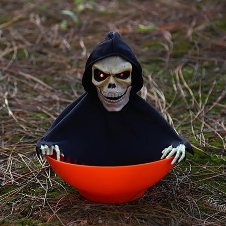 Halloween godteri-skål animert dødsengel godterifat