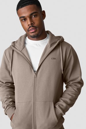 ICANIWILL - Everyday Zip Hoodie Men Greige - Herre - ICIW