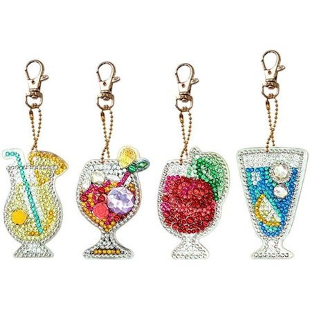 Diamond Painting Nøglering Sæt til Børn og Voksne, DIY Fuld Drill