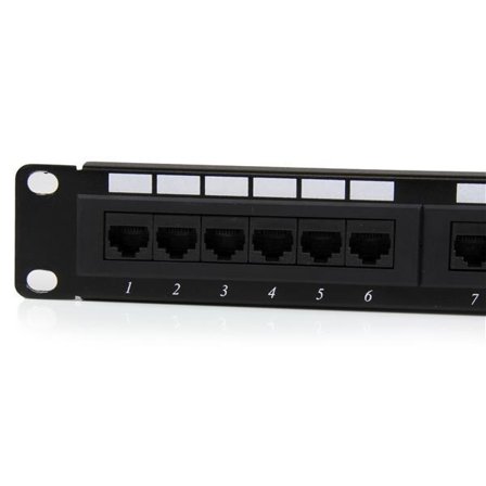 StarTech 24 Port 1U Rackmount Cat 6 110 Patch Panel - 24 port Network Patch Panel - RJ45 Ethernet 110 type Rack Mount Patch Panel 1U (C6PANEL24) -