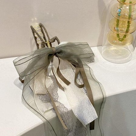 Hårklemme Sløyfe Hodeplagg blonder Streamer Hårbånd