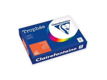 Clairefontaine Trophée A4 80 g färgat papper orange 500/fp - Lyreco - Kontorspapper - Specialpapper - Färgat - A4