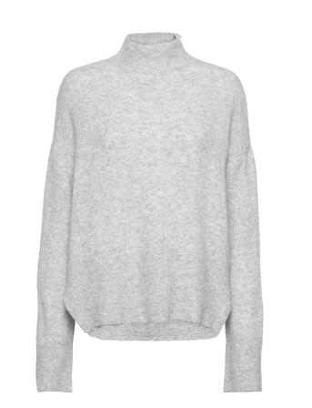 Vmwind Ls Highneck Neck Blouse Bf Grey Vero Moda