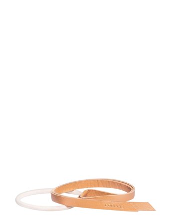 Leather Band Short Narrow Brown Corinne