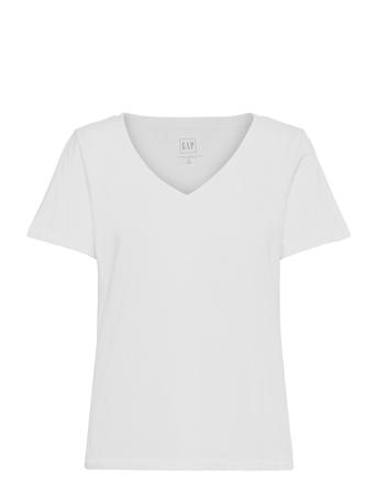 100% Organic Cotton Vintage V-Neck T-Shirt T-shirts & Tops Short-sleeved Vit GAP