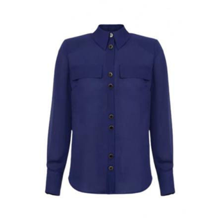 Elisabetta Franchi Shirt , Blauw , Dames , Maat: XS