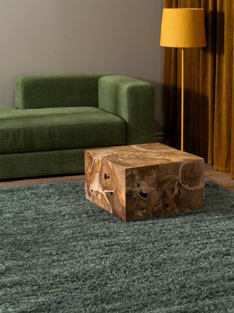 Hoogpolig Vloerkleed Klein Aris - Groen 100X160 In Scandinavische Stijl