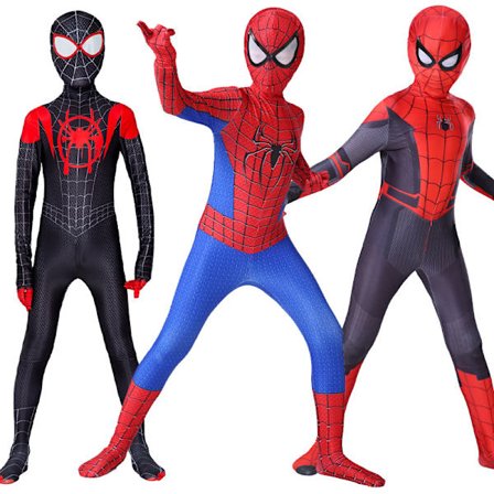Mub- Red Black Spiderman Costume Spider Man Suit Spider-man Costumes Children Kids Spider-Man Cosplay Clothing Halloween Costume