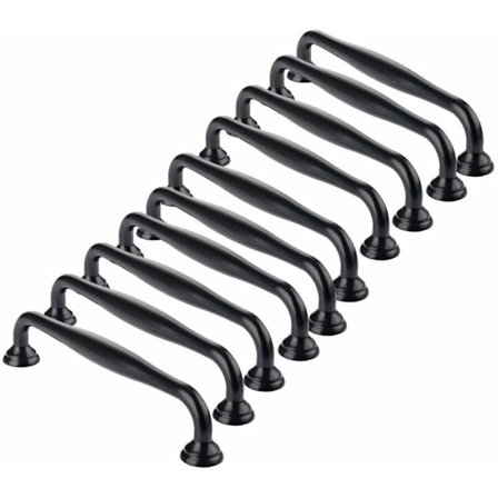 10 stk. sorte dørhåndtak til kjøkken, skap og skuffer