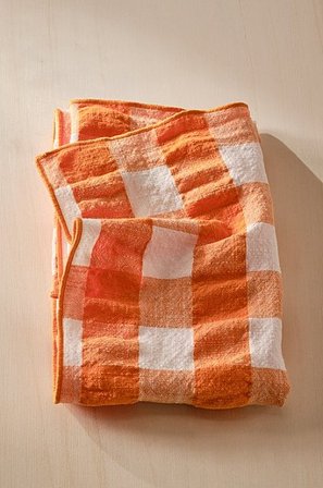 Jotex - Theedoek Oranje/wit Oranje/wit - MIMMI - Koop Theedoeken bij Jotex