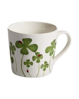 Posliinimuki Lycka till! Valkoinen