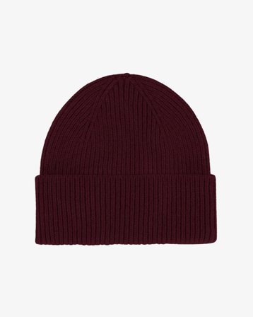 Merino Wool Beanie - Oxblood Red - Female - One Size
